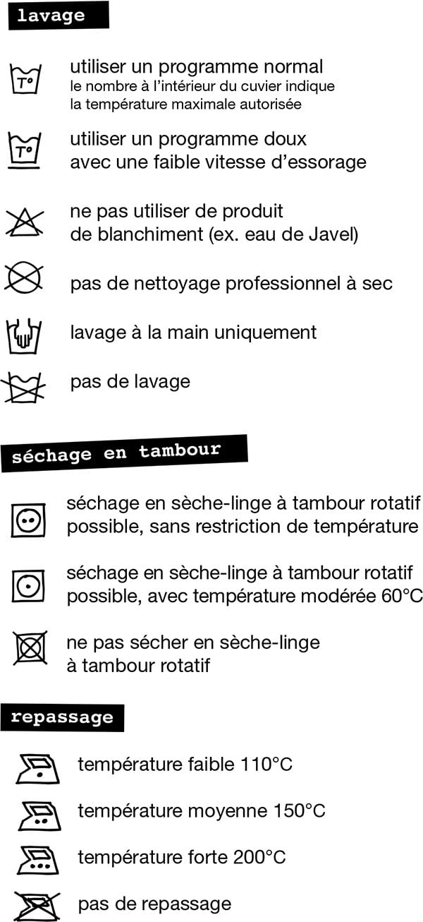 symboles d'entretien